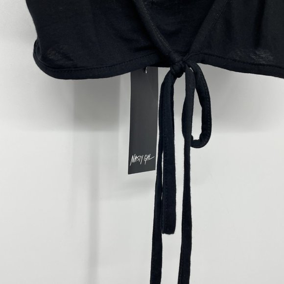 NWT Nasty Gal keep it up tie black bralette - Picture 6 of 13